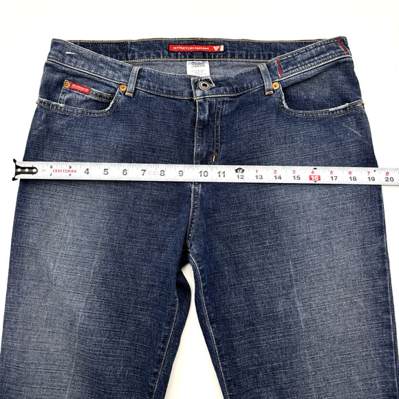 2001 Guess Stretch Denim Dark Wash Mid Rise Bootcut Jeans 32x30" Made in Mexico - Picture 10 of 16